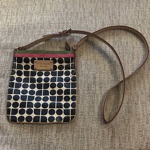 Kate Spade Black and Cream Geometric Crossbody Bag